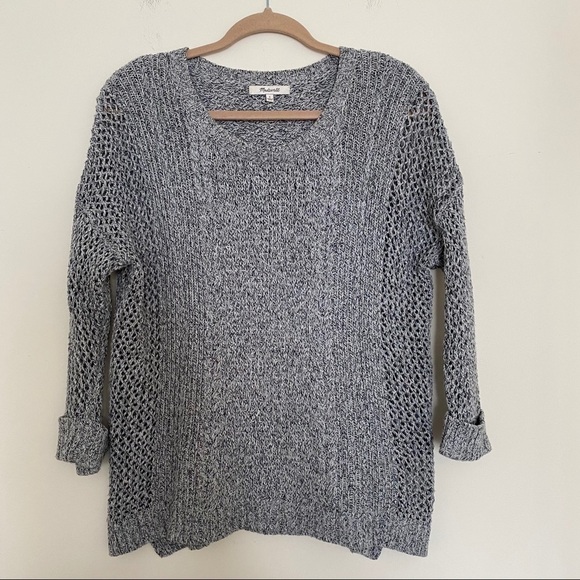 MADEWELL Marled Plaza Pullover Sweater Gray size s - Picture 3 of 10